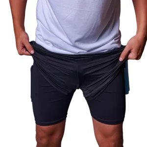 BERMUDA DUPLA COM BOLSO MASCULINA