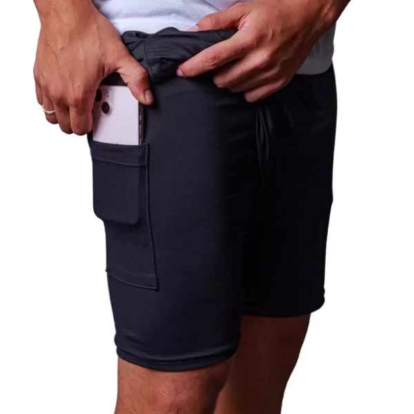BERMUDA DUPLA COM BOLSO MASCULINA - Imagem 4